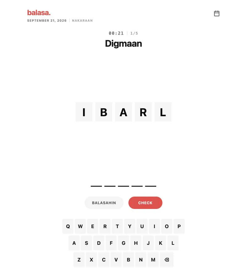 Balasa Puzzle Game – Play Online Word Scramble