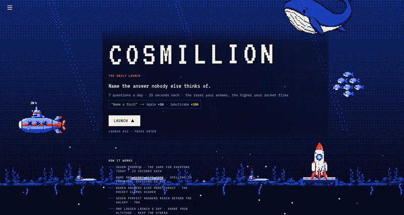 Cosmillion Game: Play Online and Chase a Higher Rocket