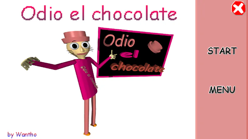 Menú principal Menú principal del mod con el personaje y las opciones START y MENU