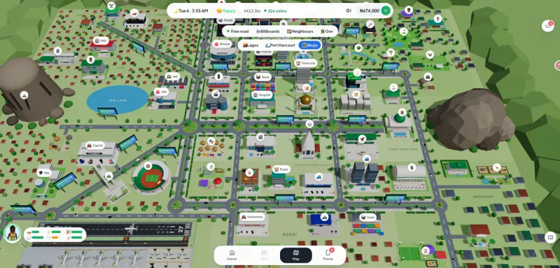 Abuja Life Game – Explore Abuja in Lagos Life