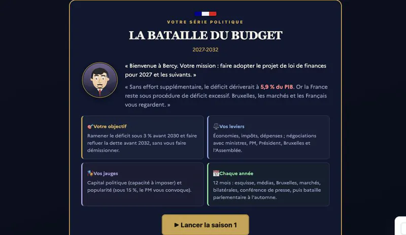 La Bataille du Budget - Political Budget Simulation