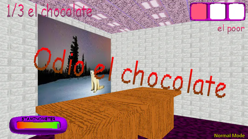 Pasillo y resistencia Pasillo del mod con el HUD de chocolate, el poor y la barra de resistencia