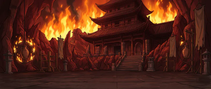 Hell Dojo Hell Dojo stage artwork from Boondocks Brawl