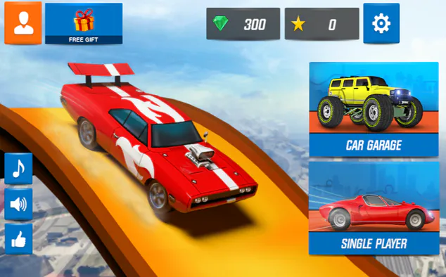 Impossible Car Stunt - Sky Racing Challenge Game