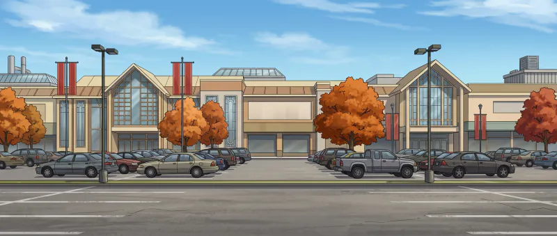 Woodcrest Mall Lot Woodcrest Mall Lot stage artwork from Boondocks Brawl
