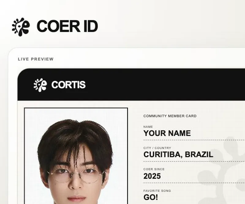 coer id cortis brasil - Create Your CORTIS Member Card