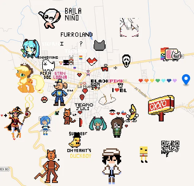 Wplace.live community effort - collaborative digital art screenshot