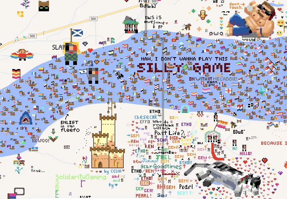 Wplace community creation - collaborative pixel art screenshot