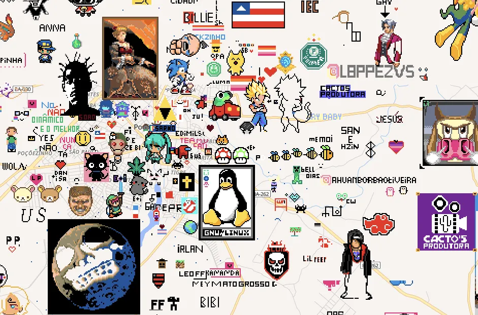 Wplace digital masterpiece - pixel artwork creation screenshot