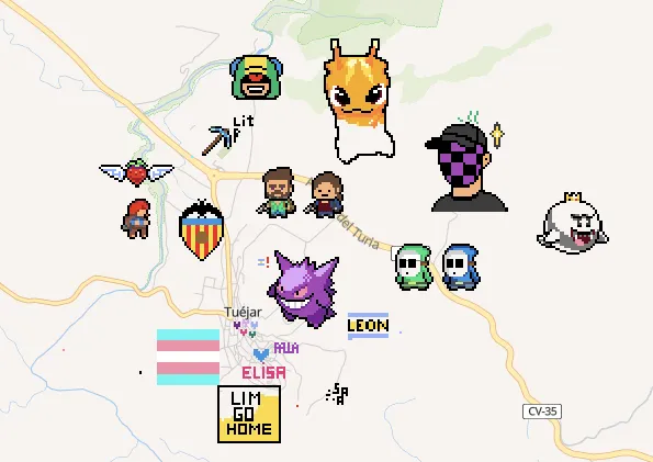 Wplace digital art showcase - pixel painting creation screenshot
