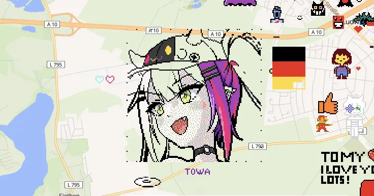 Wplace digital project - pixel art creation screenshot